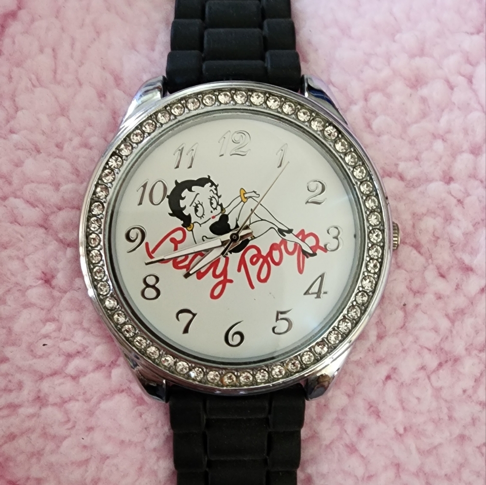 Black and Silver Betty Boop Watch